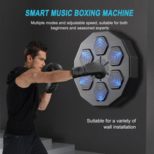 Load image into Gallery viewer, Smart Bluetooth Music Boxing Machine with 14oz Gloves, Wall Mounted Electronic Punching Pad for Adults & Kids, Beat Sync Technology, Home Workout Fitness Trainer, Indoor Gym Boxing Equipment