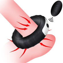 Load image into Gallery viewer, Vibrator Penis Ring Silicone Cock Rings Dick Vibrator Sex Toys for Men Remote Control 9 Speed Time Delay Male Penis Massage