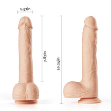 Load image into Gallery viewer, KING 10.24 Inch 5 Telescoping 7 Vibrating Swing Huge Dildo