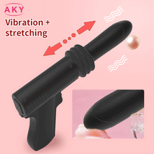 Load image into Gallery viewer, Woman Telescopic Vibrator Men G Spot Anal Pussy Gun Dildo Toy