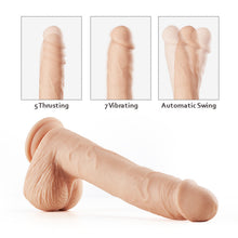 Load image into Gallery viewer, KING 10.24 Inch 5 Telescoping 7 Vibrating Swing Huge Dildo