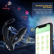 Load image into Gallery viewer, Pre-saleMurphy-APP/Controller & 9-Telescopic / Vibration & Penis Ring Locking Prostate Massager