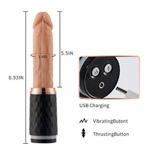 Load image into Gallery viewer, Venus 5.4-Inch 7 Vibrating 7 Telescoping Lifelike Silicone Realistic Dildo