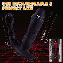 Load image into Gallery viewer, SAUL Glans 3 -Thrusting & 12 -Vibrating Cock Rings Prostate Massager