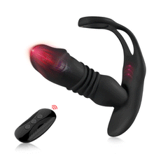 Load image into Gallery viewer, SAUL Glans 3 -Thrusting & 12 -Vibrating Cock Rings Prostate Massager