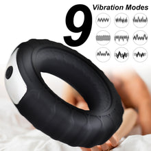 Load image into Gallery viewer, Vibrator Penis Ring Silicone Cock Rings Dick Vibrator Sex Toys for Men Remote Control 9 Speed Time Delay Male Penis Massage