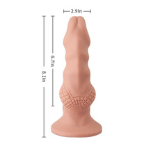 Load image into Gallery viewer, 8.1-Inch Silicone Lattices Design Suction Base Dildo