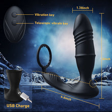 Load image into Gallery viewer, Pre-saleMurphy-APP/Controller & 9-Telescopic / Vibration & Penis Ring Locking Prostate Massager