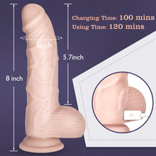 Load image into Gallery viewer, 8 Inch Quick Orgasm Rotating Dildo