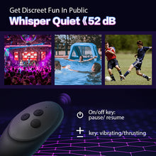 Load image into Gallery viewer, SALE Moore - 10 Thrilling Vibration 3 Thrusting Silicone Remote Control Cock Ring Anal Vibrator