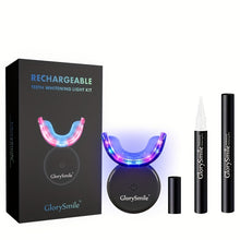 Load image into Gallery viewer, Teeth Whitening Kit, Rechargeable Home Use Wireless Teeth Whitening Kit With LED Blue Lights Accelerator, 3pcs Teeth Whitening Gel Pens, Natural  Effective Stain Cleaning At Home
