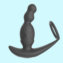 Load image into Gallery viewer, Remote control APP anal plug prostate massager lock sperm ring anal plug ring rotating vibration
