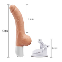 Load image into Gallery viewer, ARES 7 Vibrating Thrusting Curved Dildo with Mountable Suction Cup
