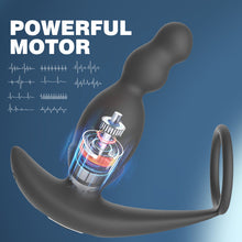 Load image into Gallery viewer, Remote control APP anal plug prostate massager lock sperm ring anal plug ring rotating vibration
