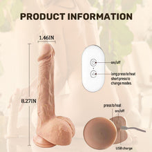 Load image into Gallery viewer, Suction cup dildo soft and realistic automatic vibrator
