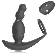 Load image into Gallery viewer, Remote control APP anal plug prostate massager lock sperm ring anal plug ring rotating vibration

