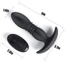 Load image into Gallery viewer, Butt Plug Filling Telescoping Vibrating with Remote Control
