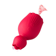 Load image into Gallery viewer, Rose Queen - 2In1 Tongue Vibrator ＆ Rose Clit Sucker
