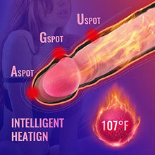 Load image into Gallery viewer, 8.3-Inch 4 in 1 Thrusting Rotation Vibrating Heating Lifelike Dildo
