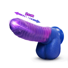 Load image into Gallery viewer, Absalom-Caterpillar 9-Inch Color-changing Intelligent Heating 3 Thrusting 5 Vibrating Dildo
