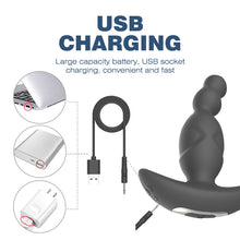 Load image into Gallery viewer, Remote control APP anal plug prostate massager lock sperm ring anal plug ring rotating vibration
