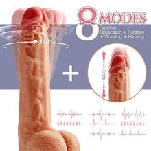 Load image into Gallery viewer, Vibratorjoy 8.5-Inch 8 Mode Vibrating Thrusting Rotating Heating Remote Control Realistic Dildo
