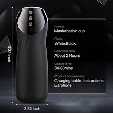 Load image into Gallery viewer, Heated sucking electric masturbator deep throat pronunciation vibration

