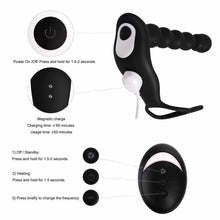 Load image into Gallery viewer, Male masturbation with posterior plug pulling bead stick - long size
