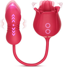 Load image into Gallery viewer, 3 in 1 Clitoral Stimulator Tongue Licking Thrusting G Spot Dildo Vibrator with 9 Modes
