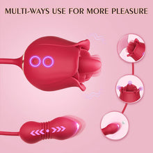 Load image into Gallery viewer, 3 in 1 Clitoral Stimulator Tongue Licking Thrusting G Spot Dildo Vibrator with 9 Modes
