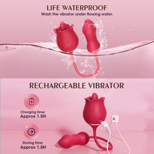 Load image into Gallery viewer, 3 in 1 Clitoral Stimulator Tongue Licking Thrusting G Spot Dildo Vibrator with 9 Modes
