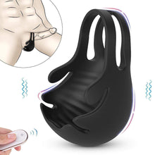 Load image into Gallery viewer, 9 Speed Vibrating Penis Ring With Testicles ——1.29 Inch
