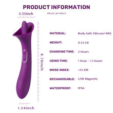 Load image into Gallery viewer, Adele - Clit Licking Tongue Vibrator with G Spot Stimulator
