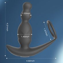 Load image into Gallery viewer, Remote control APP anal plug prostate massager lock sperm ring anal plug ring rotating vibration
