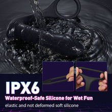 Load image into Gallery viewer, SALE Moore - 10 Thrilling Vibration 3 Thrusting Silicone Remote Control Cock Ring Anal Vibrator

