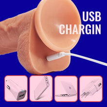 Load image into Gallery viewer, 8.3-Inch 4 in 1 Thrusting Rotation Vibrating Heating Lifelike Dildo
