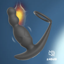 Load image into Gallery viewer, Remote control APP anal plug prostate massager lock sperm ring anal plug ring rotating vibration
