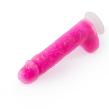 Load image into Gallery viewer, 8.7-Inch Pink Glitter Remote Control Vibrating Dildo
