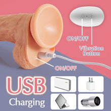 Load image into Gallery viewer, Vibratorjoy 8.5-Inch 8 Mode Vibrating Thrusting Rotating Heating Remote Control Realistic Dildo

