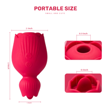 Load image into Gallery viewer, Rose Queen - 2In1 Tongue Vibrator ＆ Rose Clit Sucker
