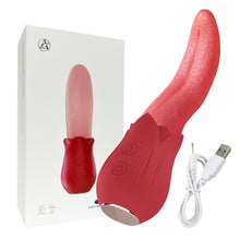 Load image into Gallery viewer, Upgraded Rose - 20 Frequency Tongue Licking Vibrator
